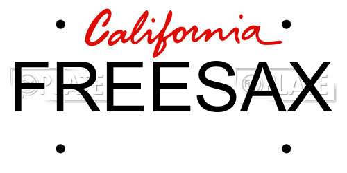 FREESAX California License Plate