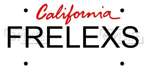 FRELEXS California License Plate