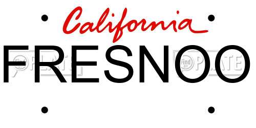 FRESNOO California License Plate