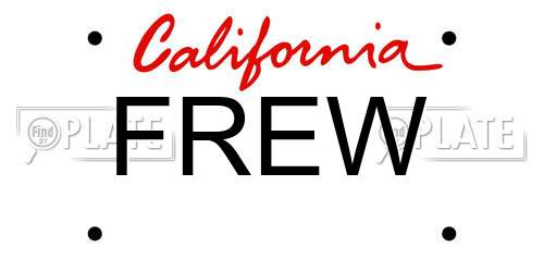 FREW California License Plate