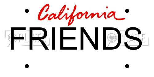 FRIENDS California License Plate