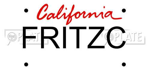 FRITZC California License Plate