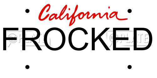 FROCKED California License Plate