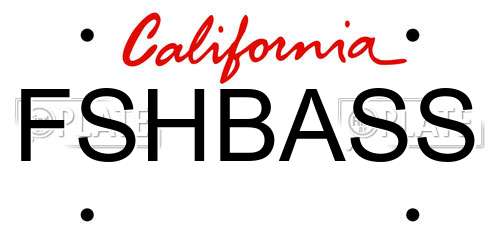 FSHBASS California License Plate