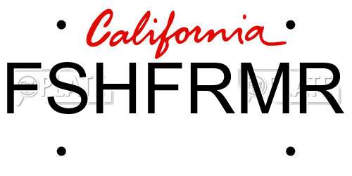 FSHFRMR California License Plate