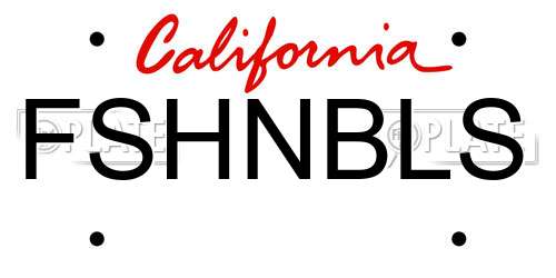 FSHNBLS California License Plate
