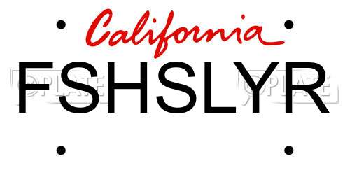 FSHSLYR California License Plate