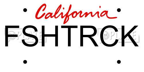 FSHTRCK California License Plate