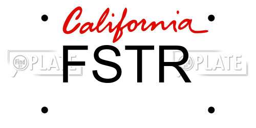 FSTR California License Plate