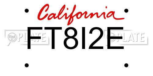 FT8I2E California License Plate