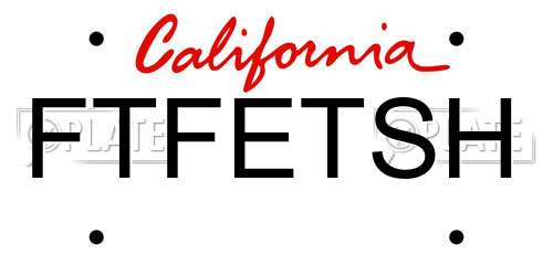 FTFETSH California License Plate