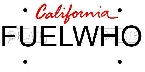 FUELWHO California License Plate
