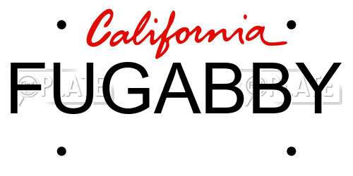 FUGABBY California License Plate