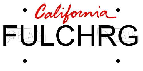 FULCHRG California License Plate