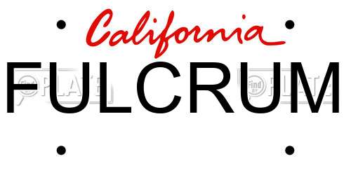 FULCRUM California License Plate