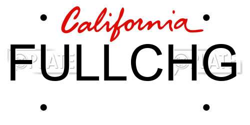 FULLCHG California License Plate