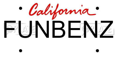FUNBENZ California License Plate