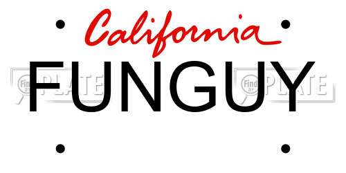 FUNGUY California License Plate