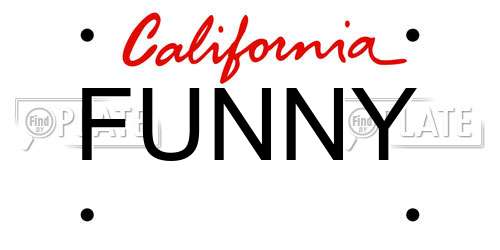 FUNNY California License Plate