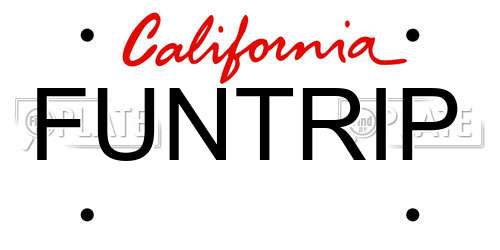 FUNTRIP California License Plate