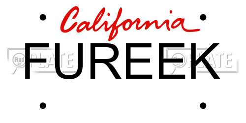 FUREEK California License Plate