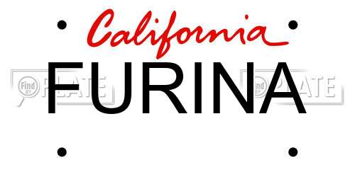 FURINA California License Plate