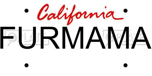 FURMAMA California License Plate