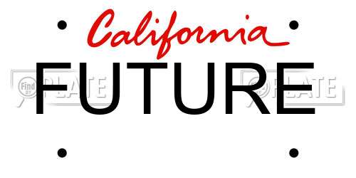 FUTURE California License Plate