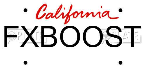 FXBOOST California License Plate