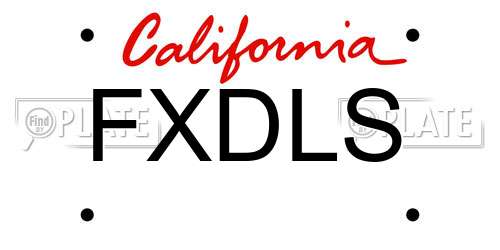 FXDLS California License Plate