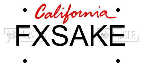 FXSAKE California License Plate