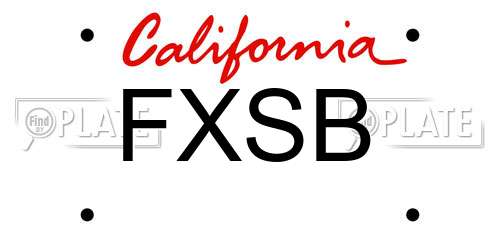 FXSB California License Plate