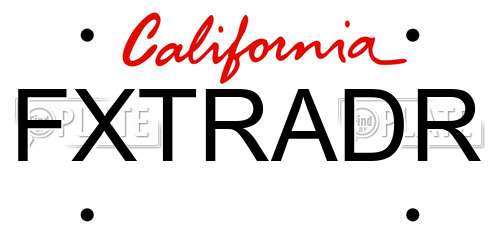FXTRADR California License Plate