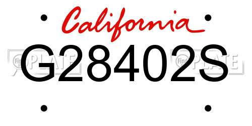 G28402S California License Plate