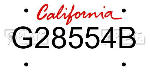 G28554B California License Plate