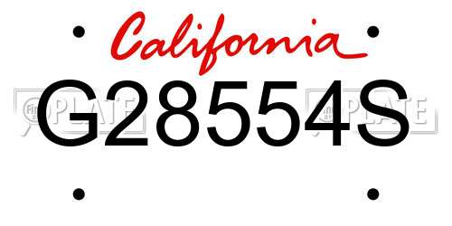G28554S California License Plate