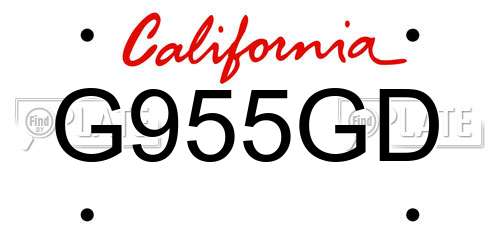 G955GD California License Plate