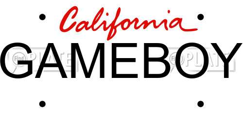 GAMEBOY California License Plate
