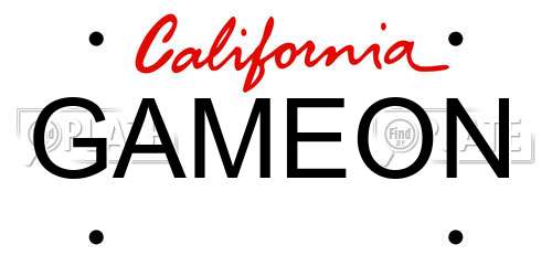 GAMEON California License Plate