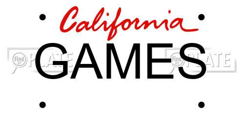 GAMES California License Plate