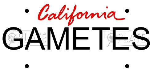 GAMETES California License Plate