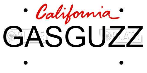 GASGUZZ California License Plate