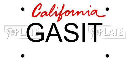GASIT California License Plate