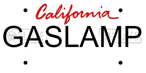 GASLAMP California License Plate