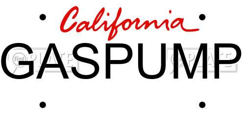 GASPUMP California License Plate