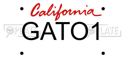 GATO1 California License Plate