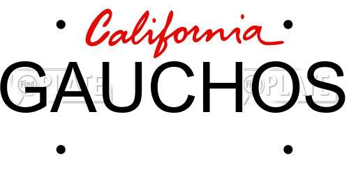 GAUCHOS California License Plate