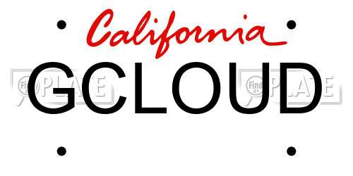 GCLOUD California License Plate