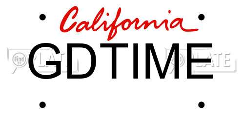 GDTIME California License Plate