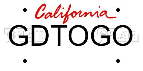 GDTOGO California License Plate